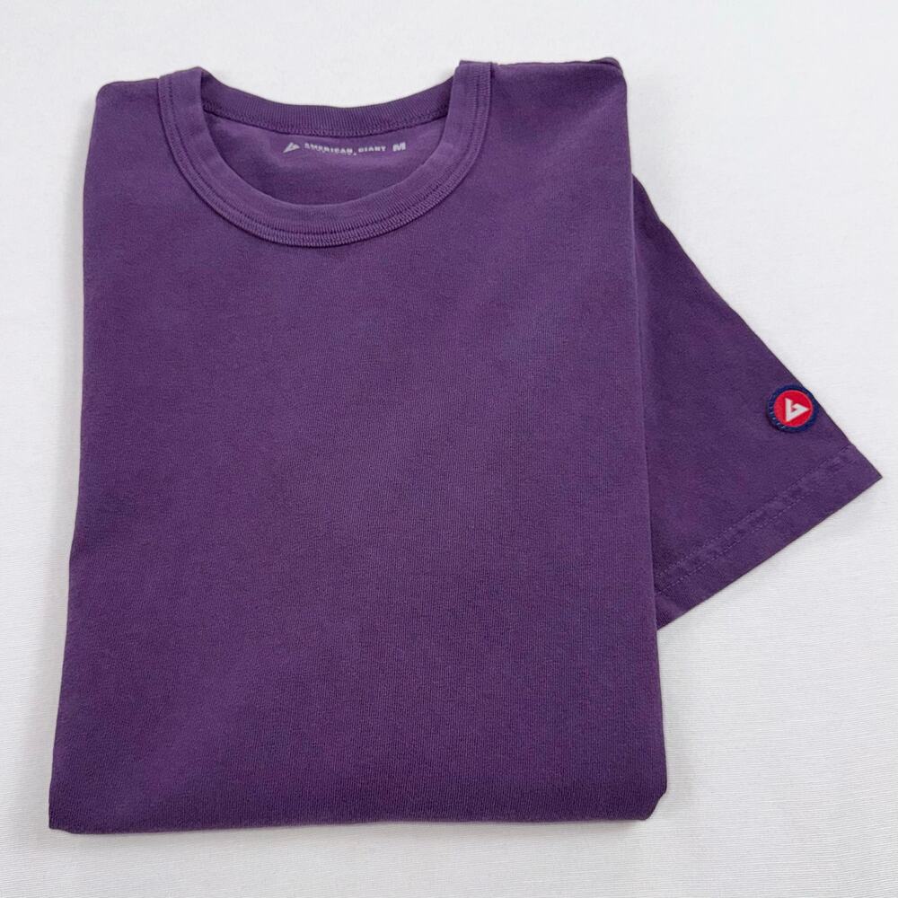 American Giant Premium Slub Crew Tee Women’s Medium Purple Short Sleeves